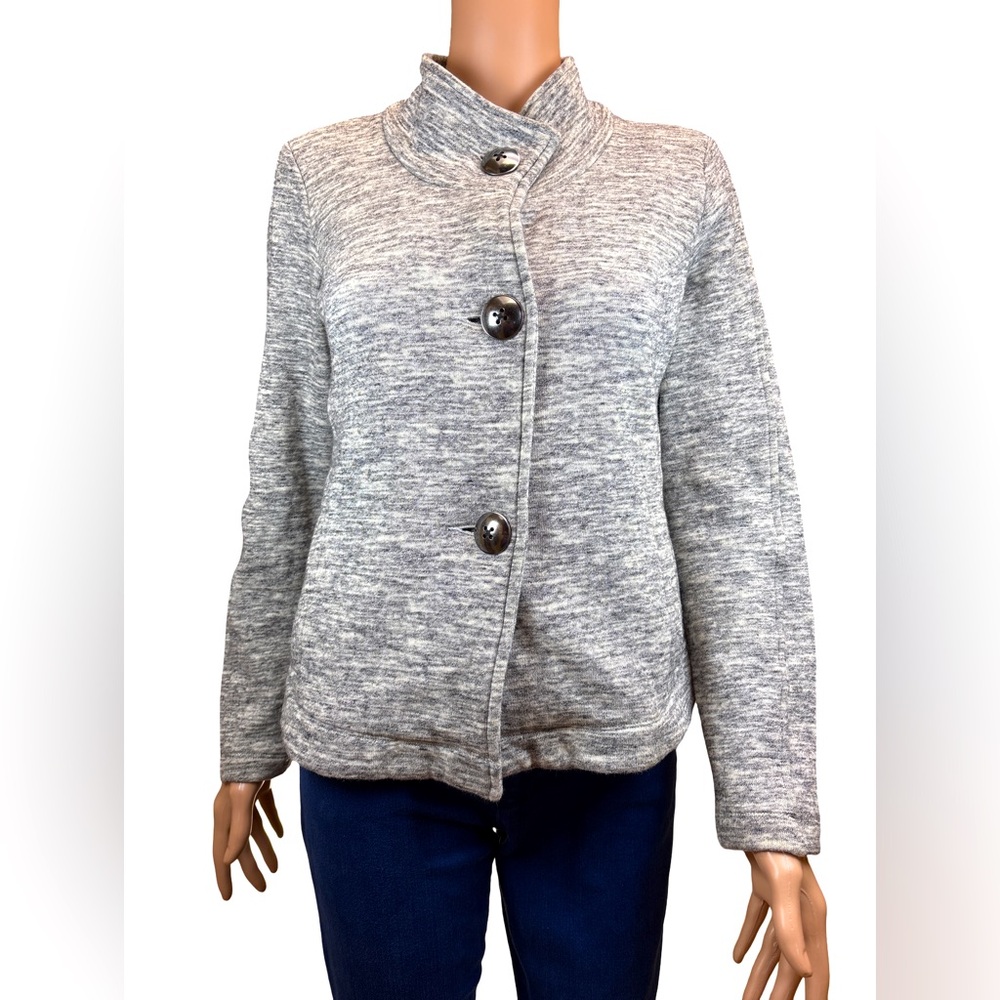 CAbi Gray Women's Cropped Button Jacket Small - Picture 2 of 8